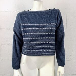 Prana Navy Blue Phono Sweater